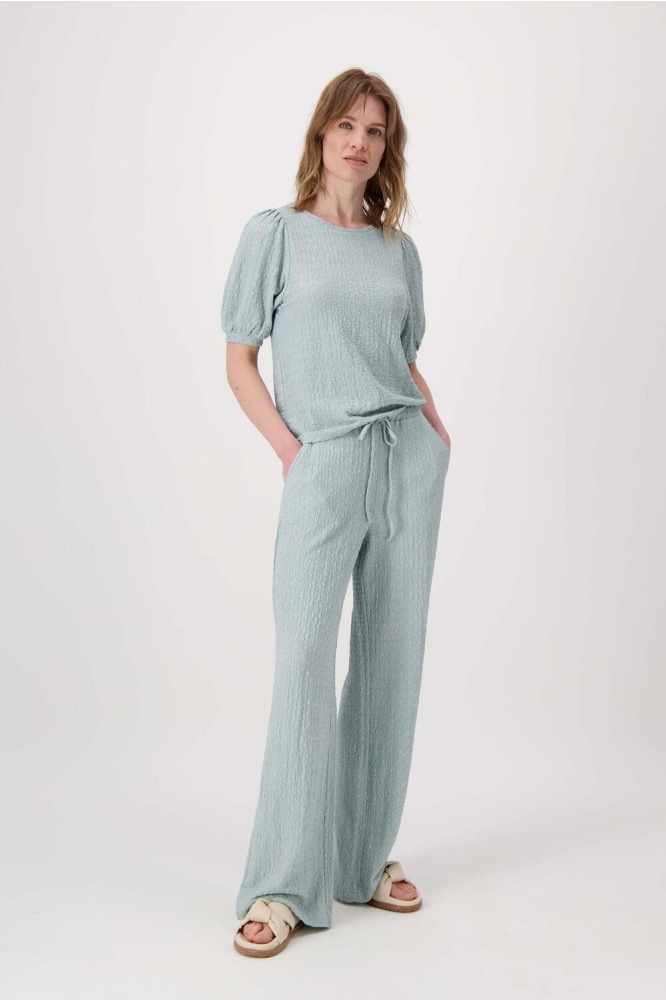 POFMOUW TOP VAN CRINKLE STOF 0304 164 VERGRIJSD BLAUW